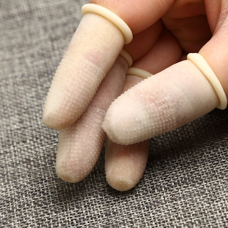 100pcs / Pack Antistatic Antislip Durable Fingertips Latex Protective Gloves, Size: L, 2.8*6.5cm, Size: L, 2.8*6.5cm