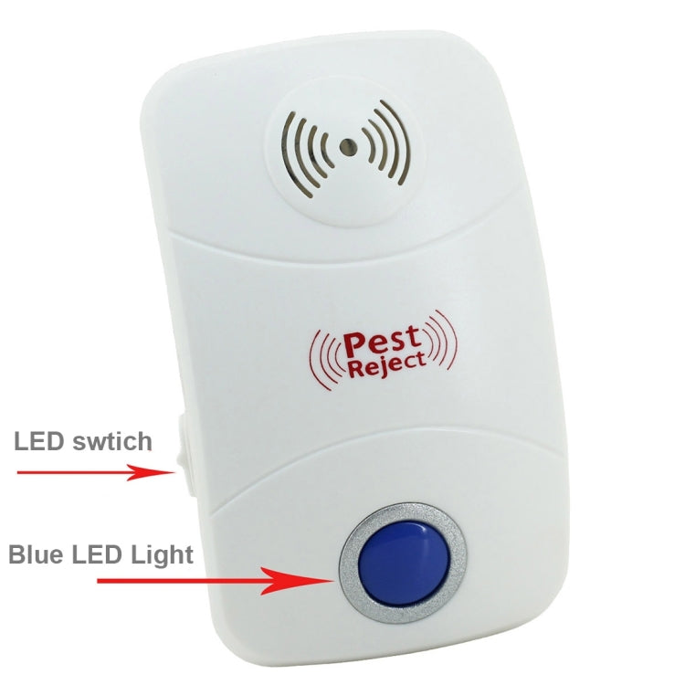 Electronic Ultrasonic Mosquito Rat Pest Control Repeller with LED Light, UK Plug, AC90V-250V, UK Plug