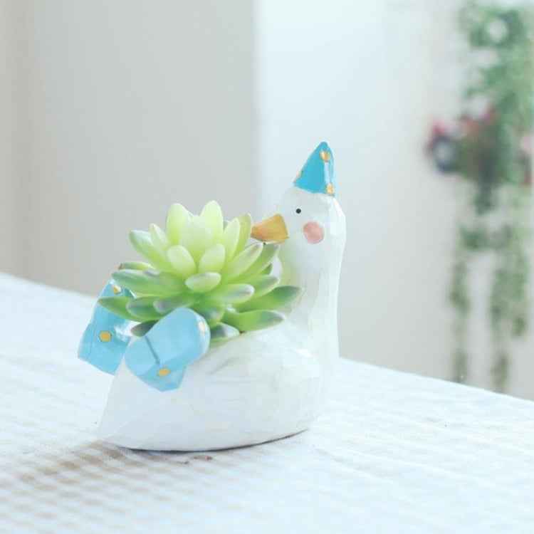 Lovely Home Garden Office Resin Cartoon Animal Shaped Plant Flower Pot Decoration Animal Flower Pots Planter