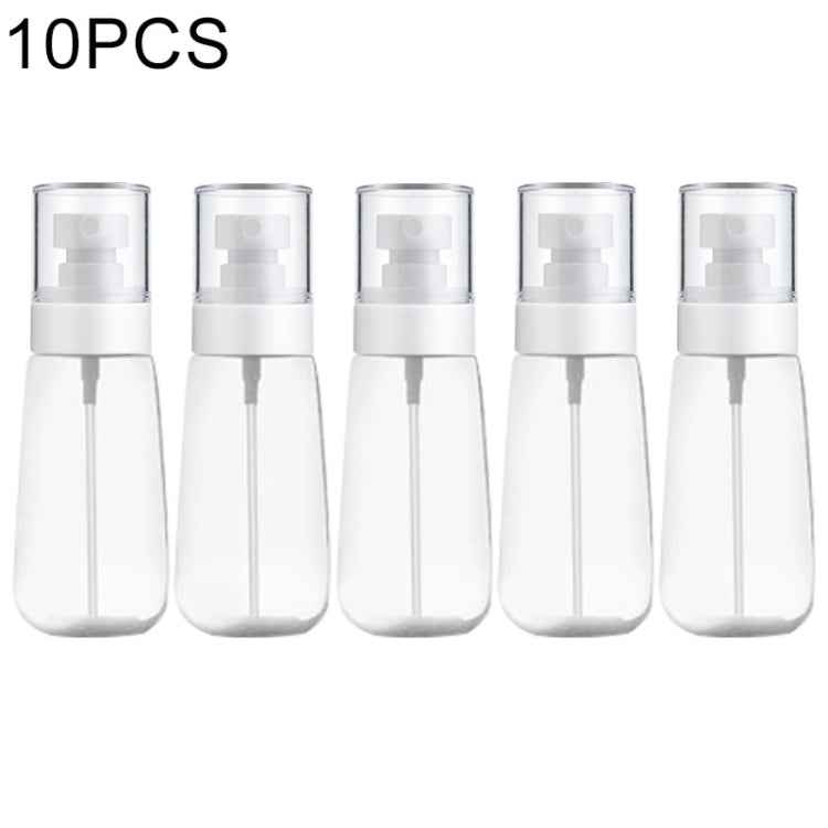 10 PCS Portable Refillable Plastic Fine Mist Perfume Spray Bottle Transparent Empty Spray Sprayer Bottle, 60ml