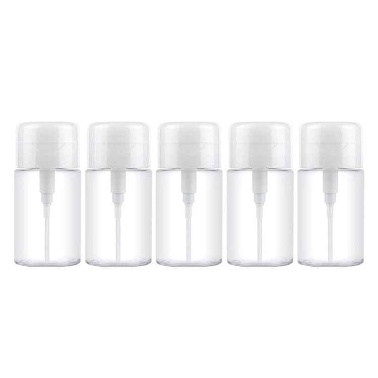 Portable Liquid Push Down Pump Dispenser Bottle Empty Plastic Bottle Container, 100ml