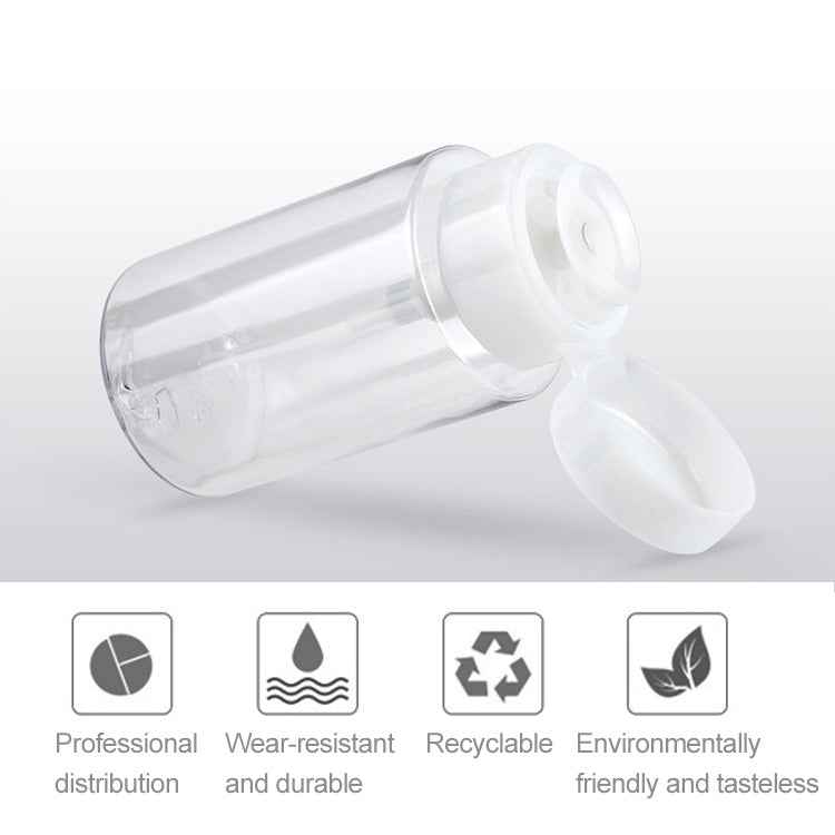 Portable Liquid Push Down Pump Dispenser Bottle Empty Plastic Bottle Container, 150ml