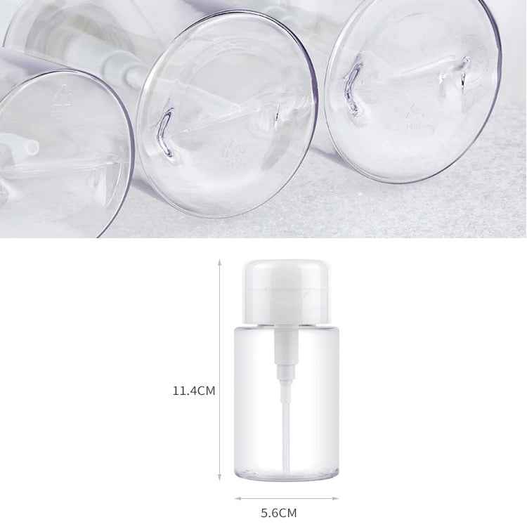 Portable Liquid Push Down Pump Dispenser Bottle Empty Plastic Bottle Container, 150ml