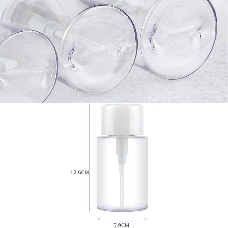Liquid Push Down Pump Dispenser Bottle Empty Plastic Bottle Container, 200ml