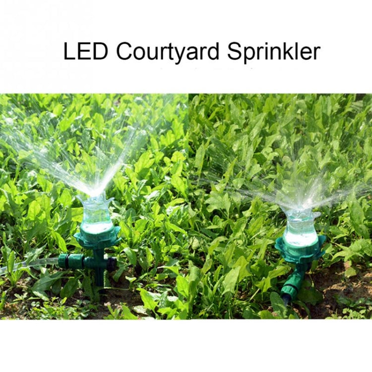 LED Luminous Lawn Sprinkler Automatic Water Sprinkler Garden Outdoor Irrigation Nozzle for Courtyard, LED Lawn Sprinkler