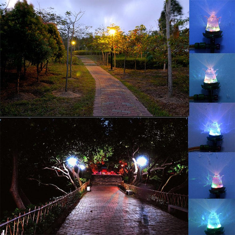 LED Luminous Lawn Sprinkler Automatic Water Sprinkler Garden Outdoor Irrigation Nozzle for Courtyard, LED Lawn Sprinkler