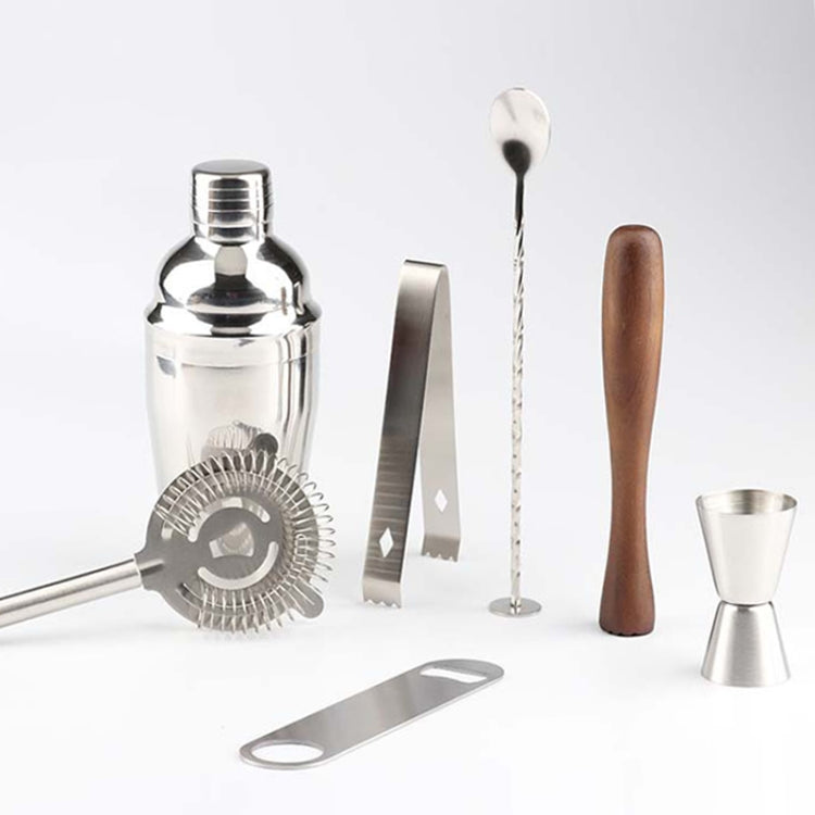 8 in 1 Stainless Steel Wine Cocktail Shaker Tools Set with Cloth Bag, Capacity: 550ml