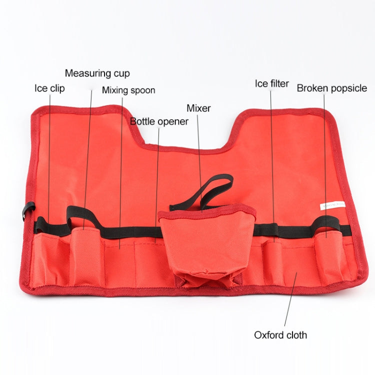 8 in 1 Stainless Steel Wine Cocktail Shaker Tools Set with Cloth Bag, Capacity: 550ml