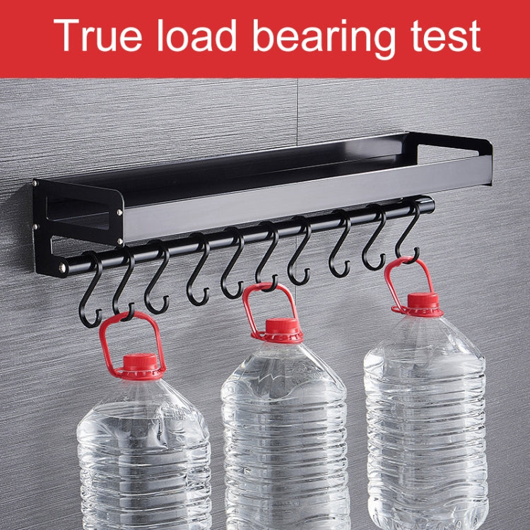 60cm Kitchen Multi-function Wall Hanging Holder Seasoning Storage Rack, 60cm(Silver)