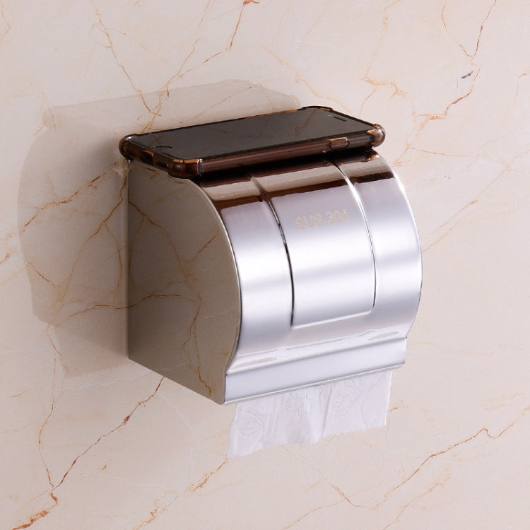 K8 304 Stainless Steel Bathroom Wall-mounted Waterproof Bright Light Paper Towel Roll Holder, K8