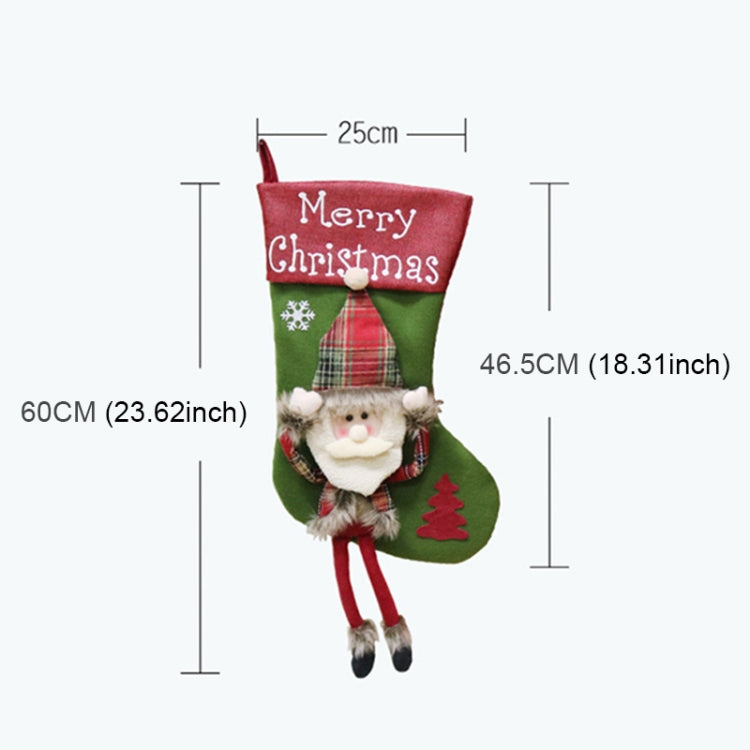 Christmas Ornament Decoration Merry Christmas Christmas Stocking Gift Bag Pendant, Elk, Snowman, Santa Claus