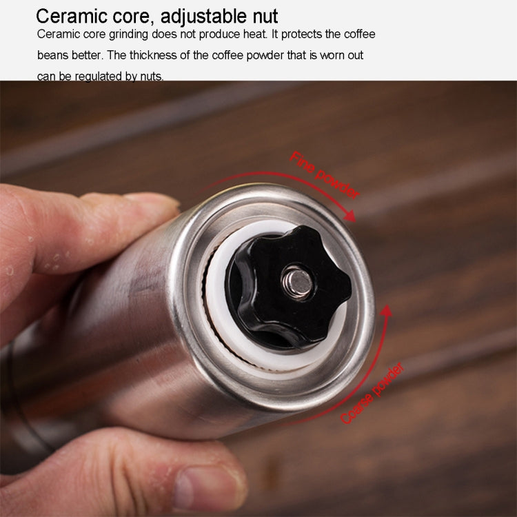 Portable Conical Burr Mill Manual Stainless Steel Hand Crank Coffee Bean Grinder, Capacity: 40g, Stainless Steel Capacity: 40g