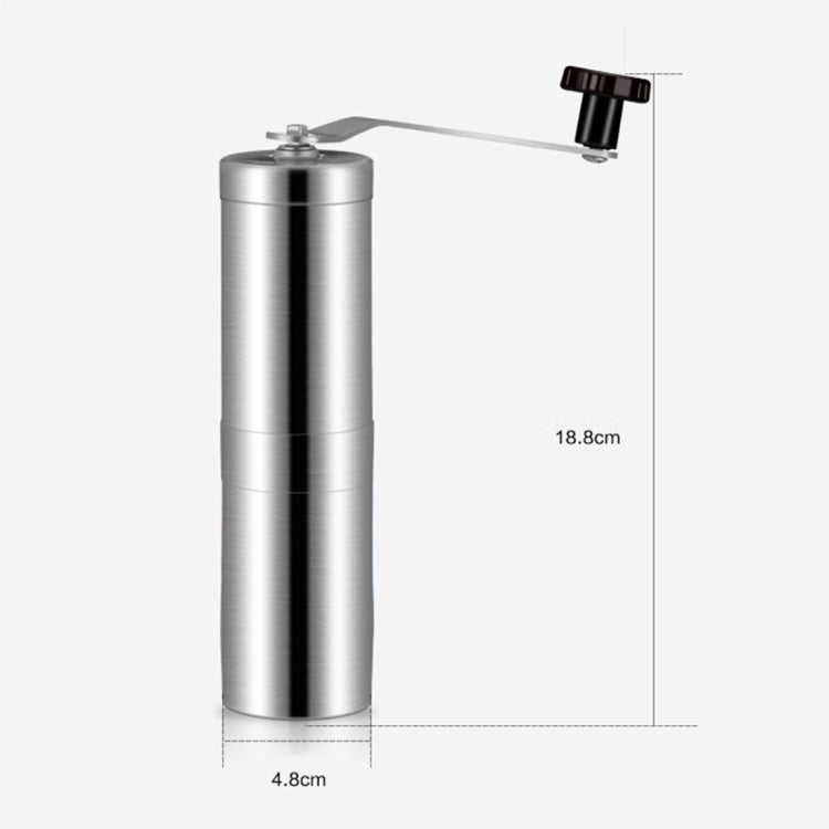 Portable Conical Burr Mill Manual Stainless Steel Hand Crank Coffee Bean Grinder, Capacity: 40g, Stainless Steel Capacity: 40g