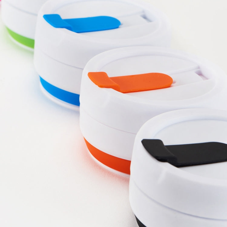 350ml Outdoor Pocket-Sized Coffee Tea Collapsible Travel Mug Silicone Cup with Lid