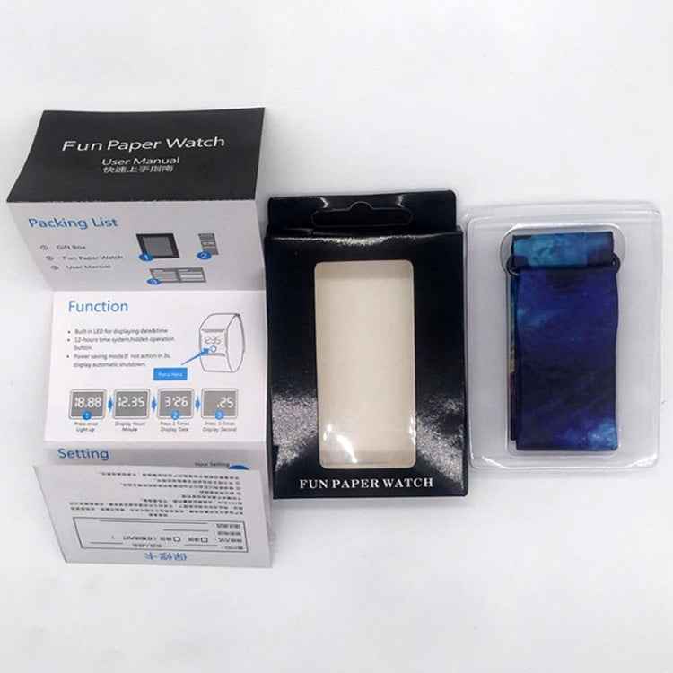 Adventure Pattern Creative Fashion Waterproof Paper Watch Intelligent Paper Electronic Wristwatch, Adventure Pattern