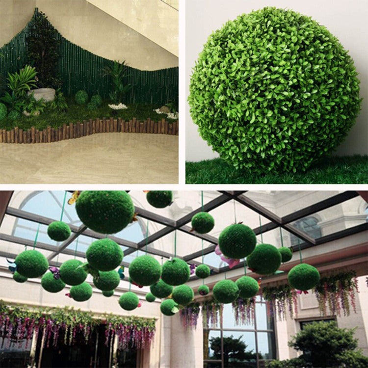 Artificial Aglaia Odorata Plant Ball Topiary Wedding Event Home Outdoor Decoration Hanging Ornament, Diameter: 4.7 inch, 4.7 inch