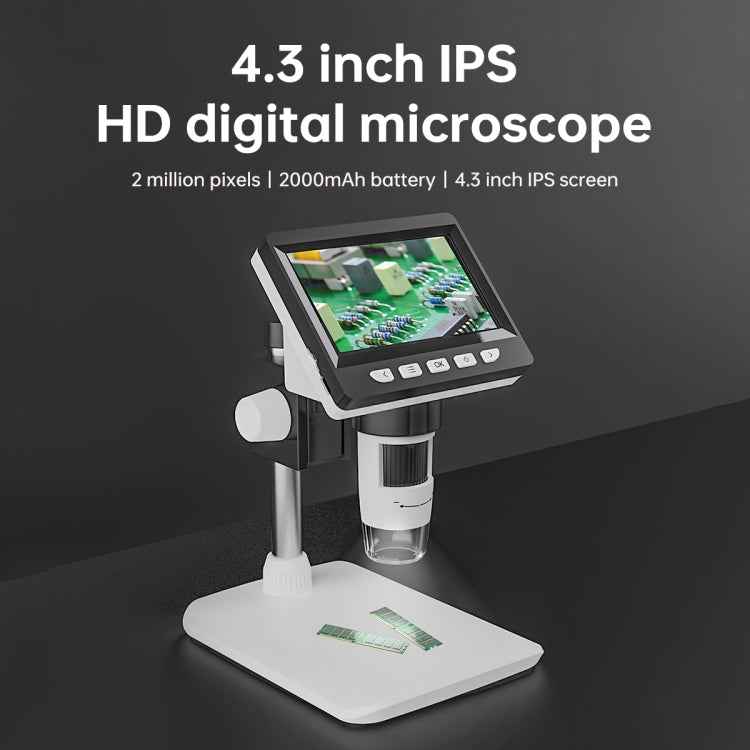 50X-1000X 1080P Portable Electronic Digital Desktop Microscope with LED Light