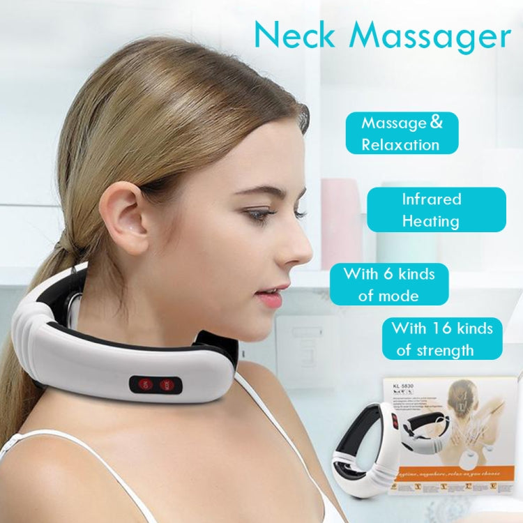 Household Electric Pulse Shock Neck Massager Intelligent Body Massager, Battery Powered (Not Include Battery), Old Battery Power