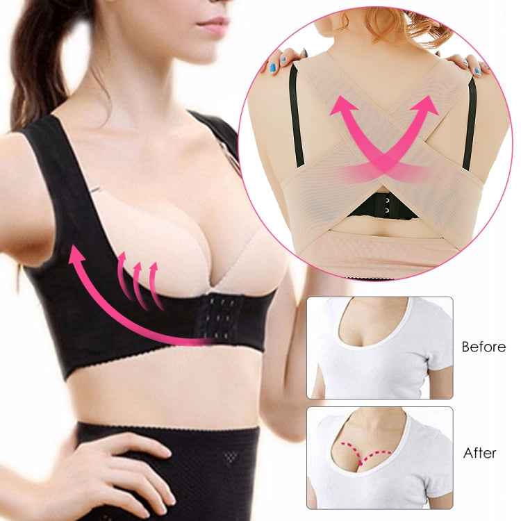 Women Ultrathin Kyphosis Correction Shoulder Support Tight-fitting Orthopedic Belt, Size:XXL