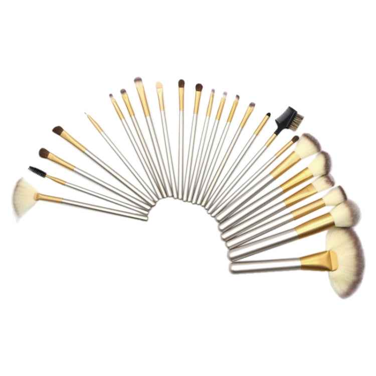 24 in 1 High-grade Beige Beauty Makeup Brushes Tools Kit, Size: 25.4*52.6cm