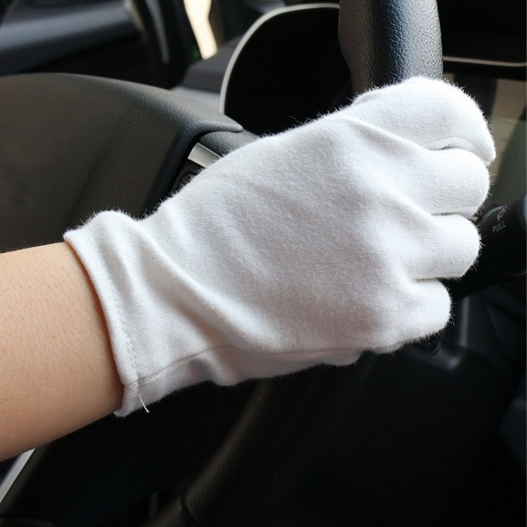 12 Pairs Pure Cotton Working Gloves, Medium Thick Size:Free Size, Medium Thick, Size:Free Size