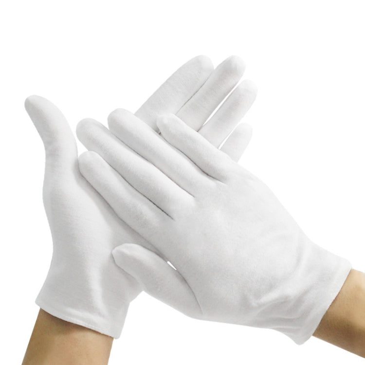 12 Pairs Pure Cotton Working Gloves, Thickened, Size:Free Size, Thickened, Size:Free Size