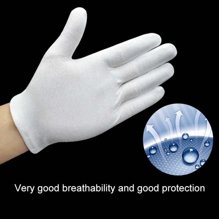 12 Pairs Pure Cotton Working Gloves, Thickened, Size:Free Size, Thickened, Size:Free Size