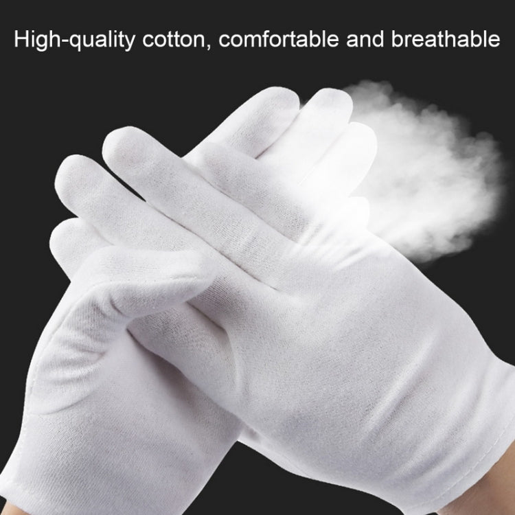 12 Pairs Pure Cotton Working Gloves, Thickened, Size:Free Size, Thickened, Size:Free Size