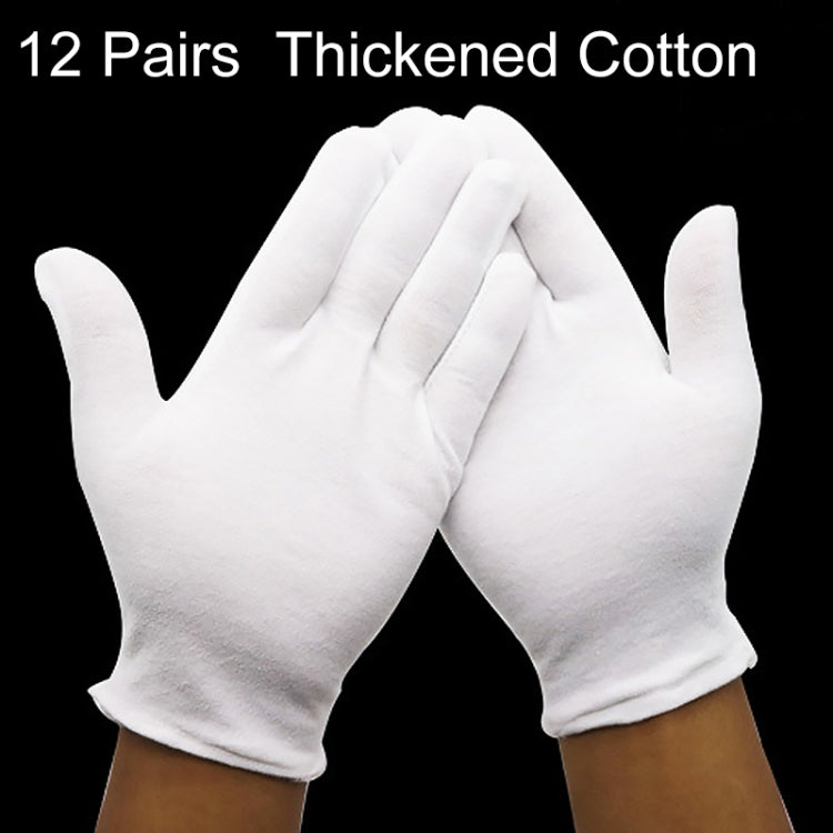 12 Pairs Pure Cotton Working Gloves,Thickened Cotton, Thickened Cotton