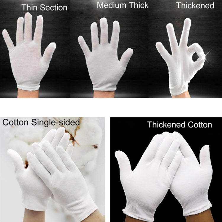 12 Pairs Pure Cotton Working Gloves,Thickened Cotton, Thickened Cotton