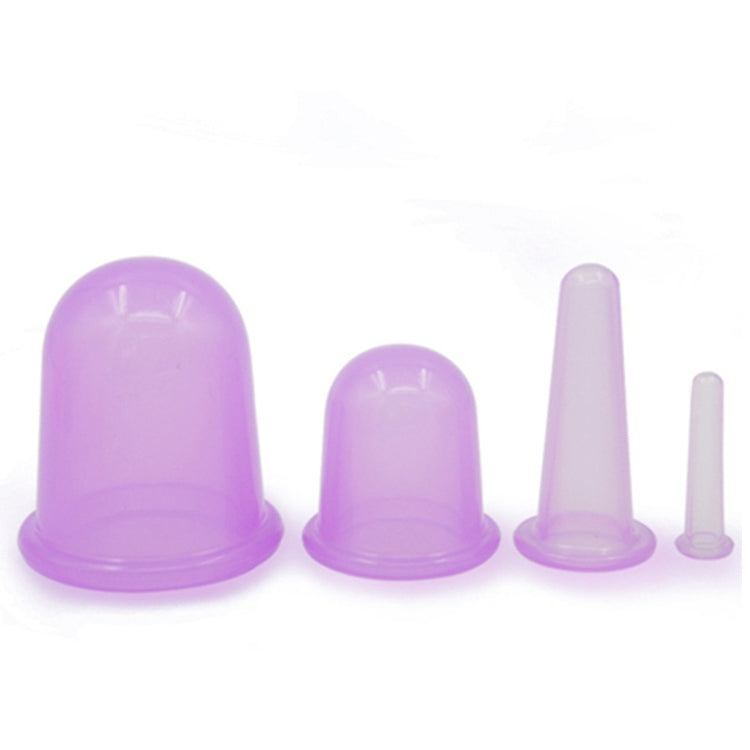 4 in 1 Health Care Body Massage Vacuum Silicone Cupping Cups,Random Color Delivery, 4 in 1