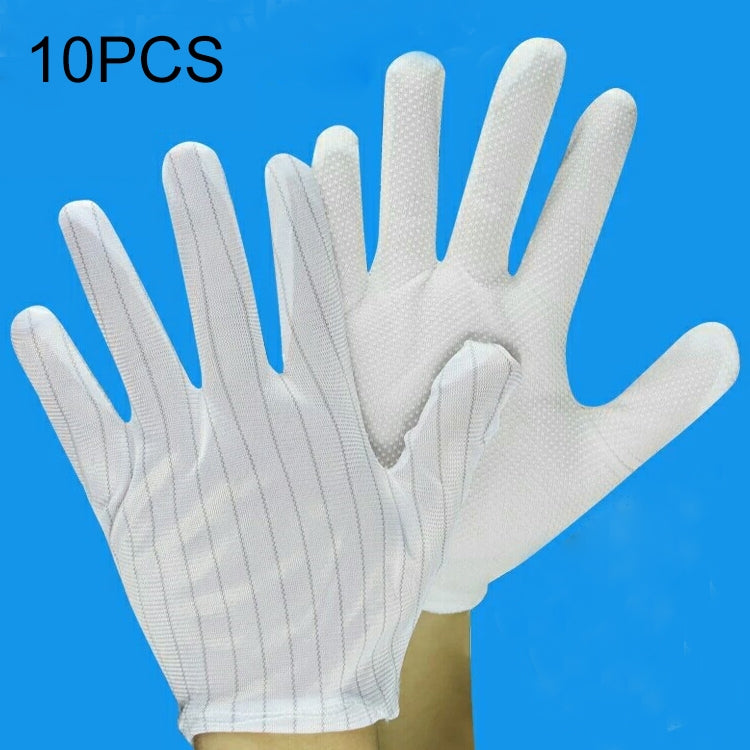 10 Pairs Anti-static Striped Dispensing Gloves, Size:Free Size, Dispensing Gloves