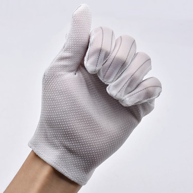 10 Pairs Anti-static Striped Dispensing Gloves, Size:Free Size, Dispensing Gloves