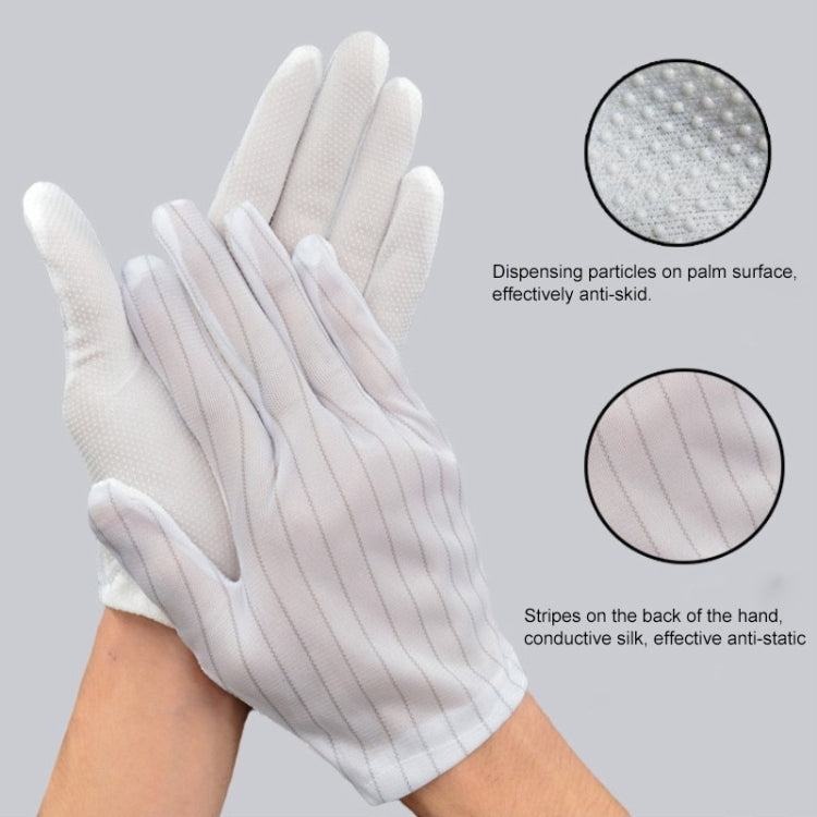 10 Pairs Anti-static Striped Dispensing Gloves, Size:Free Size, Dispensing Gloves