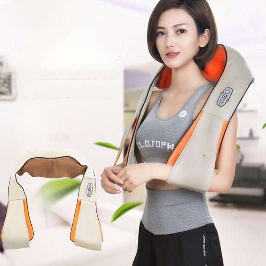 Masajeador vibratorio con carga USB para cuello, espalda y hombros.