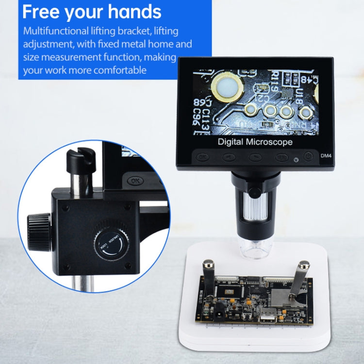 720P 4.3 inch Display Screen HD Industrial Digital Microscope