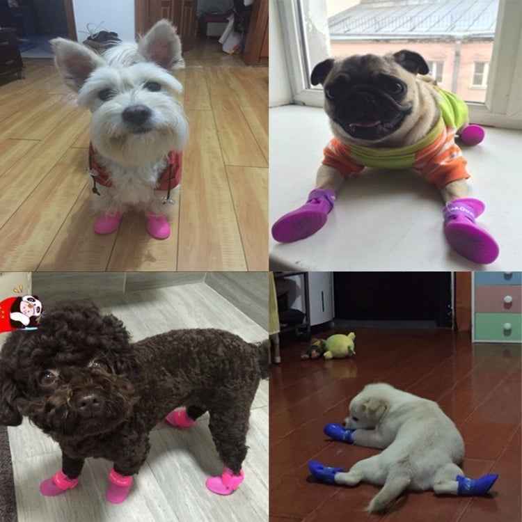 Lovely Pet Dog Shoes Puppy Candy Color Rubber Boots Waterproof Rain Shoes, S, Size: 4.3 x 3.3cm, Size: S 4.3 x 3.3cm S, Size: 4.3 x 3.3cm, Size: S 4.3 x 3.3cm