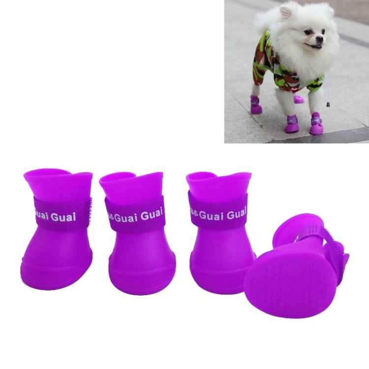 Lovely Pet Dog Shoes Puppy Candy Color Rubber Boots Waterproof Rain Shoes, M, Size: 5.0 x 4.0cm, Size: M 5.0 x 4.0cm, Size: 5.0 x 4.0cm