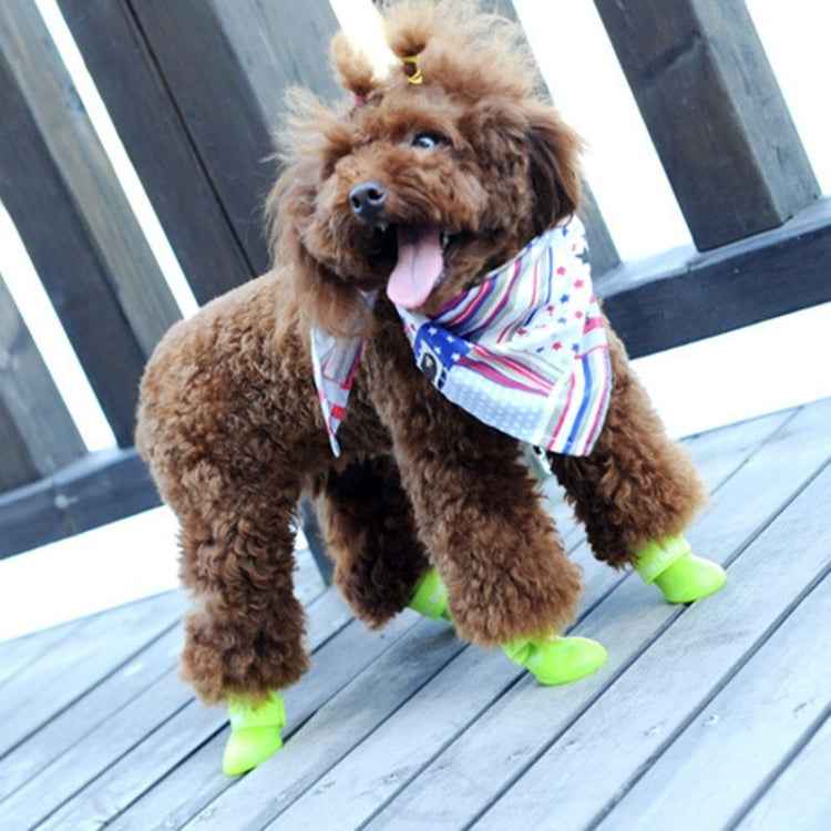 Lovely Pet Dog Shoes Puppy Candy Color Rubber Boots Waterproof Rain Shoes, M, Size: 5.0 x 4.0cm, Size: M 5.0 x 4.0cm, Size: 5.0 x 4.0cm