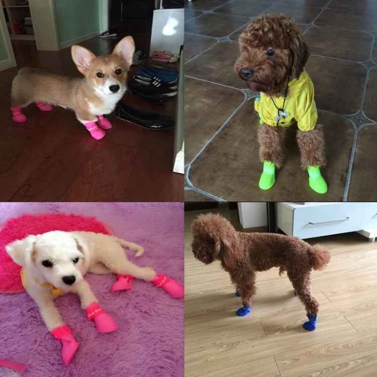 Lovely Pet Dog Shoes Puppy Candy Color Rubber Boots Waterproof Rain Shoes, M, Size: 5.0 x 4.0cm, Size: M 5.0 x 4.0cm, Size: 5.0 x 4.0cm