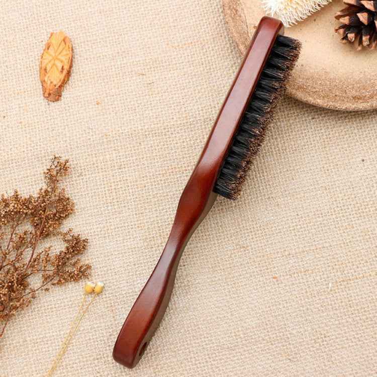 Wooden Handle Boar Brush Cleaning Hair Men Beard Brush Anti-static Barber Shop Hair Styling Comb Shaving Tools