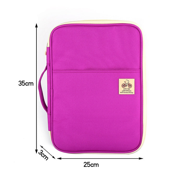 Office Supplies Multi-purpose Zipper Document Folder A4 Storage Bag