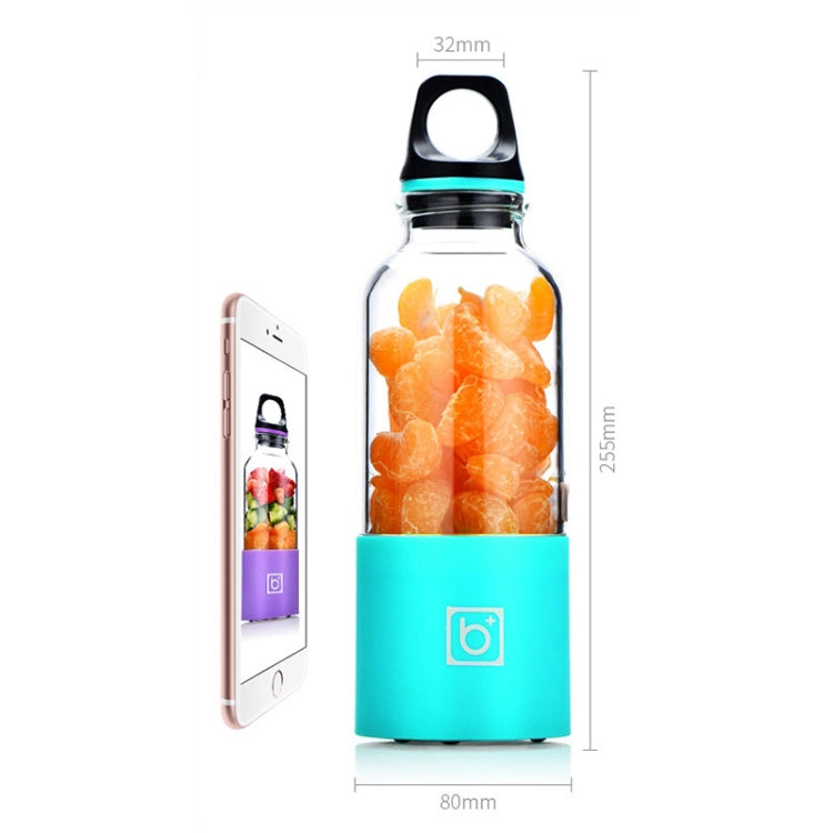 Bingo 500ml Mini Portable USB Rechargeable Electric Juicer Cup Juicer Blender, 22000 Revolutions Per Minute, 2 Blade Head Blue, 2 Blade Head Purple, 2 Blade Head Red, 2 Blade Head Pink, 2 Blade Head Green