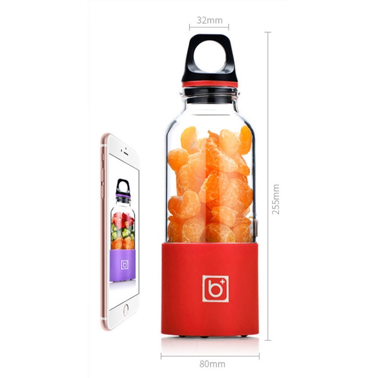 Mini presse-agrumes électrique portable Bingo 500 ml, rechargeable par USB, 22 000 tours par minute, 2 lames rouges, 2 lames roses, 2 lames vertes, 2 lames bleues et 2 lames violettes.