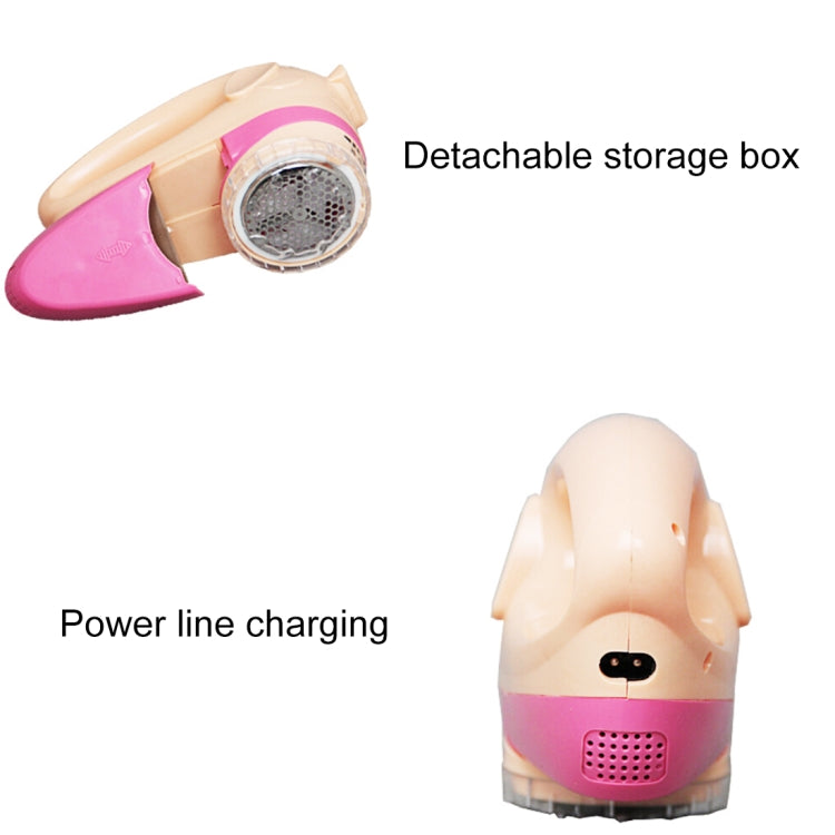 Household Upgrade Pig Shape Fluffy Trimmer Hairballs Clip Clothes Hair Removal Shaving Machine, Pig Shape Fluffy Trimmer