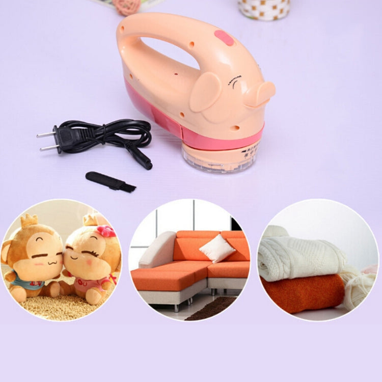 Household Upgrade Pig Shape Fluffy Trimmer Hairballs Clip Clothes Hair Removal Shaving Machine, Pig Shape Fluffy Trimmer