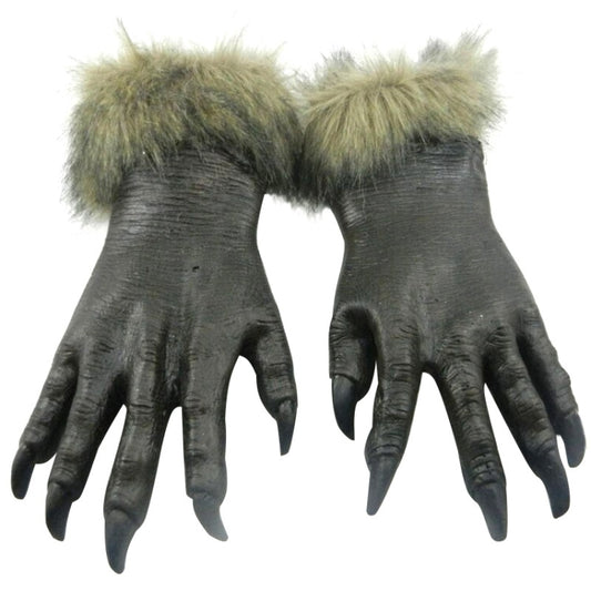 1 paire de gants de loup en latex pour décoration d'Halloween, accessoires de déguisement pour fête d'Halloween, festival, mascarade