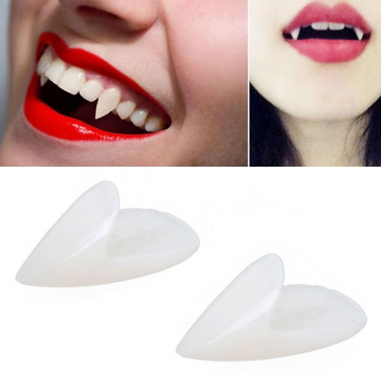 1 paire de dents de vampire, zombie, diable, 15 mm, accessoire de fête d'Halloween