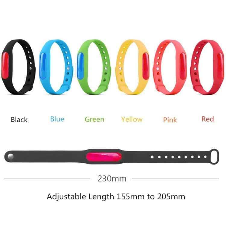 20 PCS Anti-mosquito Silicone Repellent Bracelet Buckle Wristband Bugs Away, Suitable for Children and Adults, Length:23cm, Random Color Delivery
