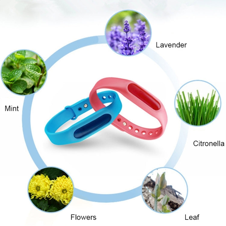 5 PCS Anti-mosquito Silicone Repellent Bracelet Buckle Wristband Bugs Away, Suitable for Children and Adults, Length:23cm, Random Color Delivery, 5 PCS